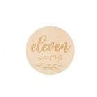 Customized Wood Hello World Card Engrave Wood Heart Craft Home Decor Wood Monthly Milestone Plaques
