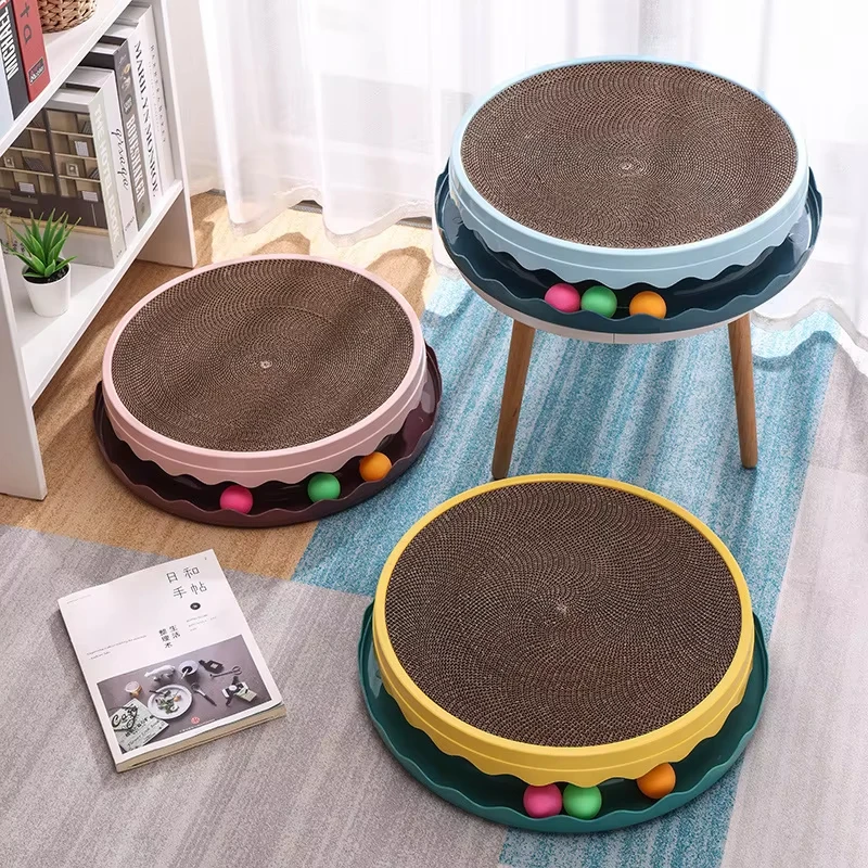 New High Quality Funny Round Cat Toy Interactive Cat Scratching Board Pet Supplies details