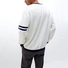 Sweater Sweaters Men Men Retro Design Contrast Ribbed Trim Cardigan Knit Sweater With 2 Patch Pockets