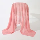 Scarf Wholesale Solid Color Pink Polyester Scarf For Women Stylish Sahwl