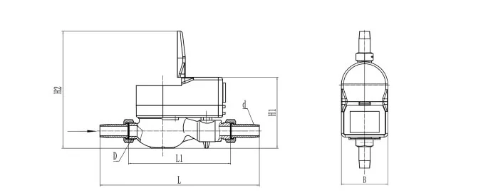 DN25MM GPRS water meter smart water meter