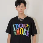 Unisex Custom Color Letter Printing Hiphop Loose Short Sleeved Oversized Unisex T-shirt