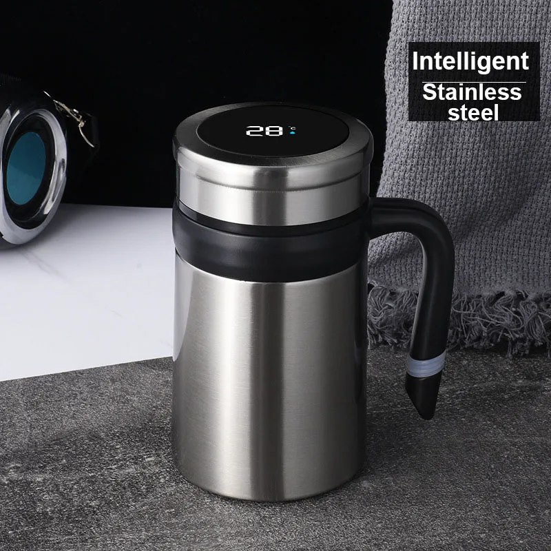 Factory Wholesale Eco-Friendly Double Wall Insulated Coffee Travel Mug Custom Logo Smart Digital Vacuum Bottle