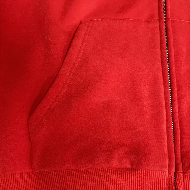 Full Zip Up Hoodie with 430grams Fabric Weight and Anti-Wrinkle Custom LOGO Streetwear