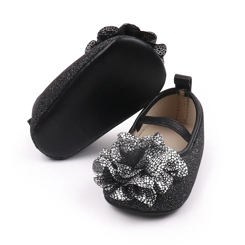 New Arrival Bling Design Princess Shoes for Baby Girls 0-15 Months Light Anti-Slippery Cotton Insole Leather Autumn Walking factory