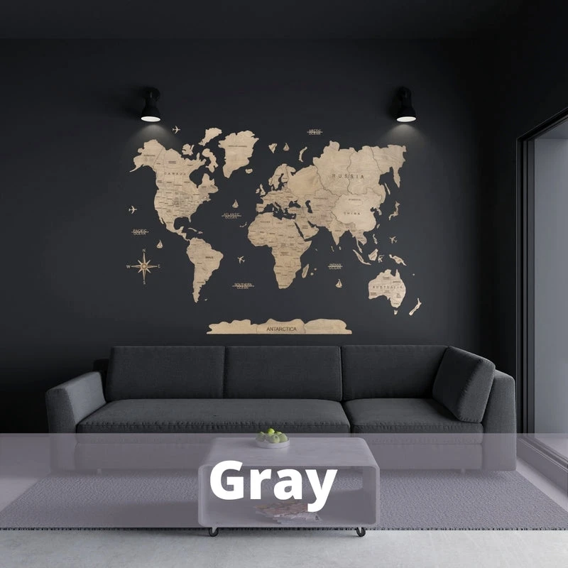 Large Decorate Map 3d Wood World Map Wall World Travel Map Laser Cuted