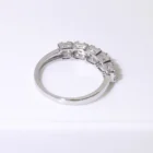 White Gold Wholesale Factory Custom Jewelry 18k White Gold Engagement Baguette Ring For Women