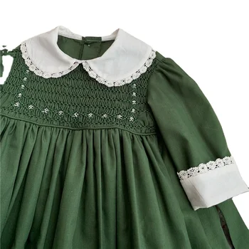 Kids boutique clothes vintage handmade smocked dress baby girl's dress