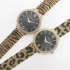 Watch Digital Ladies Full Diamond On Bezel Leopard Grain Mesh Quartz Watch Luxury Digital Mesh Watch