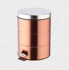 Bin 7 Liters Slubby Design All Printed Iron Round Tinplate Foot Pedal Trash Bin For Office Home Hotel
