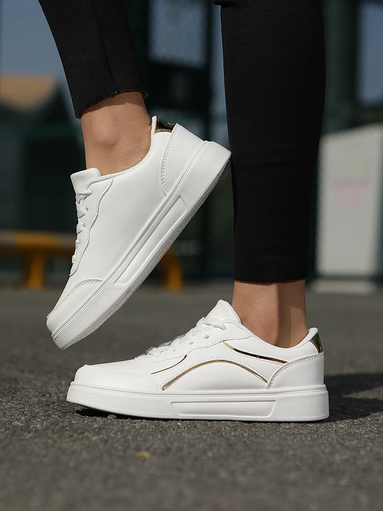 Hot Selling Women's EVA Skate Shoes Sporty Lace-Up Sneakers Easy-Matching Walking Anti-Slippery Running Shoes