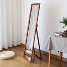 Mirror Wholesale Handmade Floor Free Standing MDF Rounded Corner For Hotel Home Decor Makeup Custom Glass Mirror