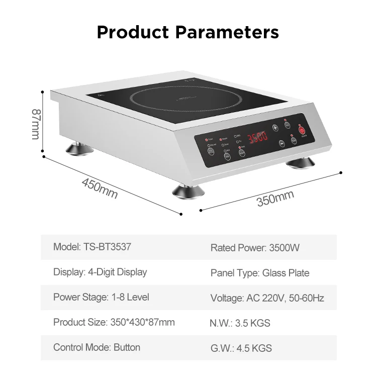 3500w Levels High-power Wholesale 3.5kw Single Multifunctional Electric Cooktop 240v Portable Stove Commercial Induction Cooker