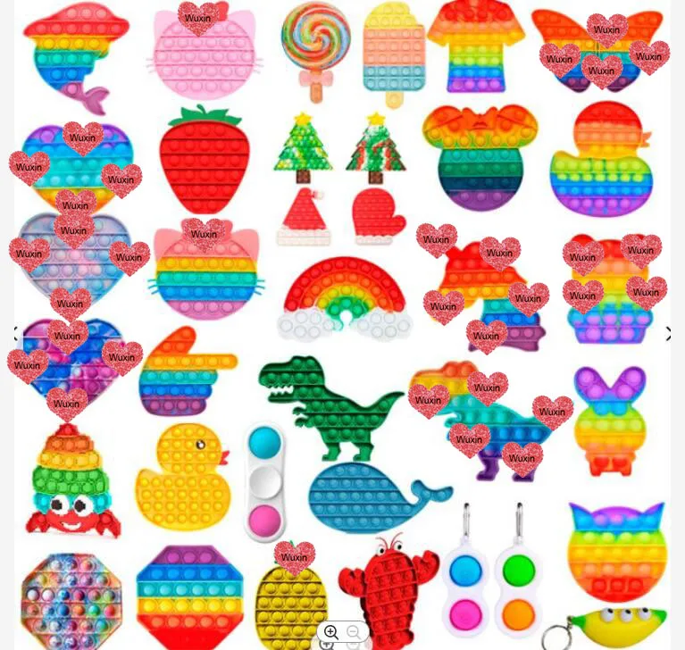 Rainbow Bubble Fidget Sensory Toys 