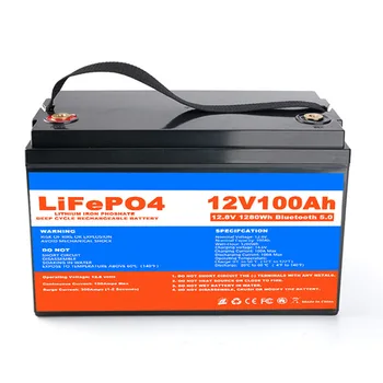 Lithium Ion Battery For Golf Cart Deep Cycle Solar Energy Storage System Lifepo4 12v 100ah Battery