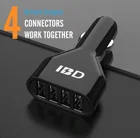 IBD 4 Usb Custom Car Port Charger Mobile Multi Car Charger 2.4A 4 Ports Usb Phone Car Chargers Adapter For Car