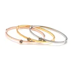 Bracelet Bangle Gold Plated Stainless Steel Lover Bracelet Cubic Zircon Love Bangle