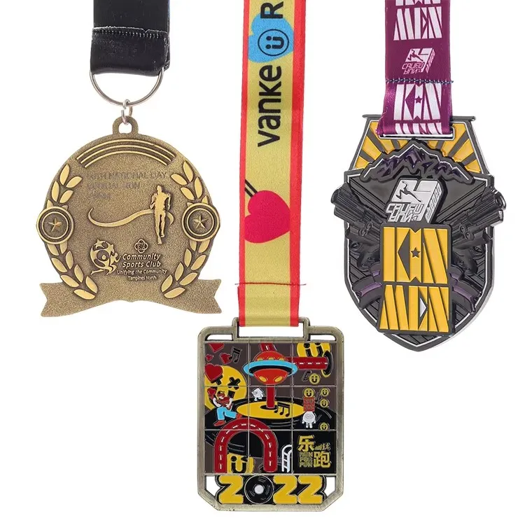 Manufacturer Cheap Blank Award Medal Custom Design Marathon Running Metal Sport Medal manufacture