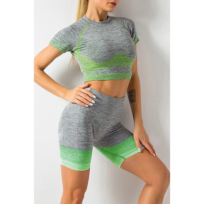Dear-Lover Wholesale Fast Shipping Gym Clothes Women Sports Set Biker Shorts Sets Sport Wear