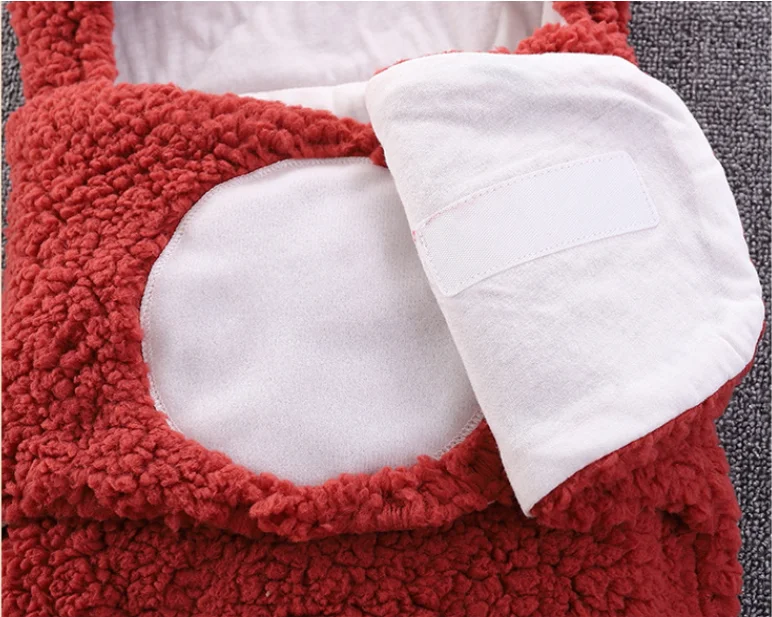 Winter Infant Boys Girls Swaddle Wrap Blanket Cute Bear Soft Plush Receiving Baby Newborn Sleeping Bag