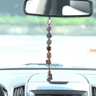 Gemstone Healing Gemstone Natural Semi Gemstone Healing Crystals With 7 Chakras Car Hanging Fringed Pendant