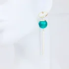 Earrings Cute Korean Earrings Platinum Plated Chandelier Earrings Circle Acrylic Pendant Earrings For Women