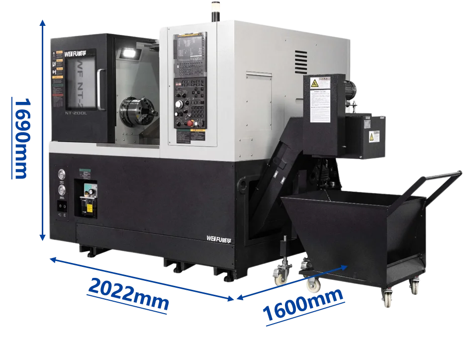 product 12 station wf nt200l turning center cnc lathe with syntec 22ta servo drive heavy duty slant bed-2
