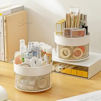 360 Degree Rotating Plastic Storage Boxes Modern Design Office Desk Pencil Organizer Injection Techniques Desktop Pen Holders