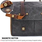 Leather Laptop Bag Laptop Bag Custom High Quality Vintage Genuine Leather Waxed Tarpaulin Laptop Bag