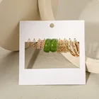 Green Earrings GOGO JEWELRY Trendy Green Resin Hoop Earrings Set Pearl Hoop Alloy Earrings For Women Jewelry