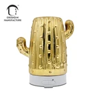 Top Holiday Producer Top Quality Organic Holiday 100ml Gold-plated Cactus Ceramic Humidifier