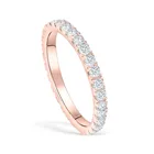 Silver Silver Fashion Shiny 5A Cz Ring Band Women Jewelry 925 Sterling Silver Wedding Rings