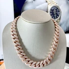 New Arrival Iced Out Hip Hop Cuban Link Silver 925 /10K/14K Heavy Gold VVS Moissanite Diamond Cuban Chains