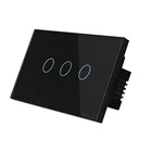 Switch Wall Light Switch Vrey VR-US-RF-03 US Standard Light Switch 3 Gang Wall Light Smart Touch Switch