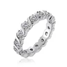 Cz Band Eternity Cz Ring 925 SKA Jewelry Silver 925 Silver Ring CZ Band Wave Set Eternity Wedding Band Rings