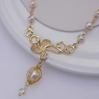 Fashion Jewelry Pearl Necklace Hot Selling Gold-plated Fashion Jewelry Handmade Natural Freshwater Pearl Necklace