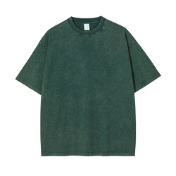 Wholesale Custom Heavyweight Mens Washed Vintage T-shirt Acid Wash T-shirt Vintage T Shirt
