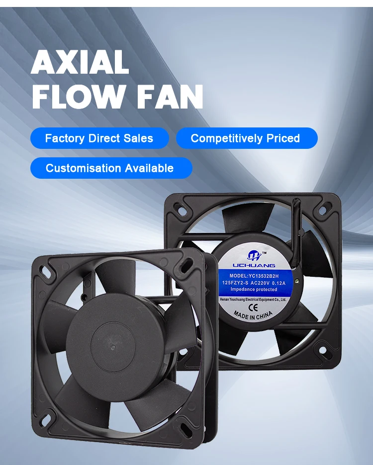 Axial Cooling Fan, Customized13532, Aluminum, 135*135*32mm - detail 2