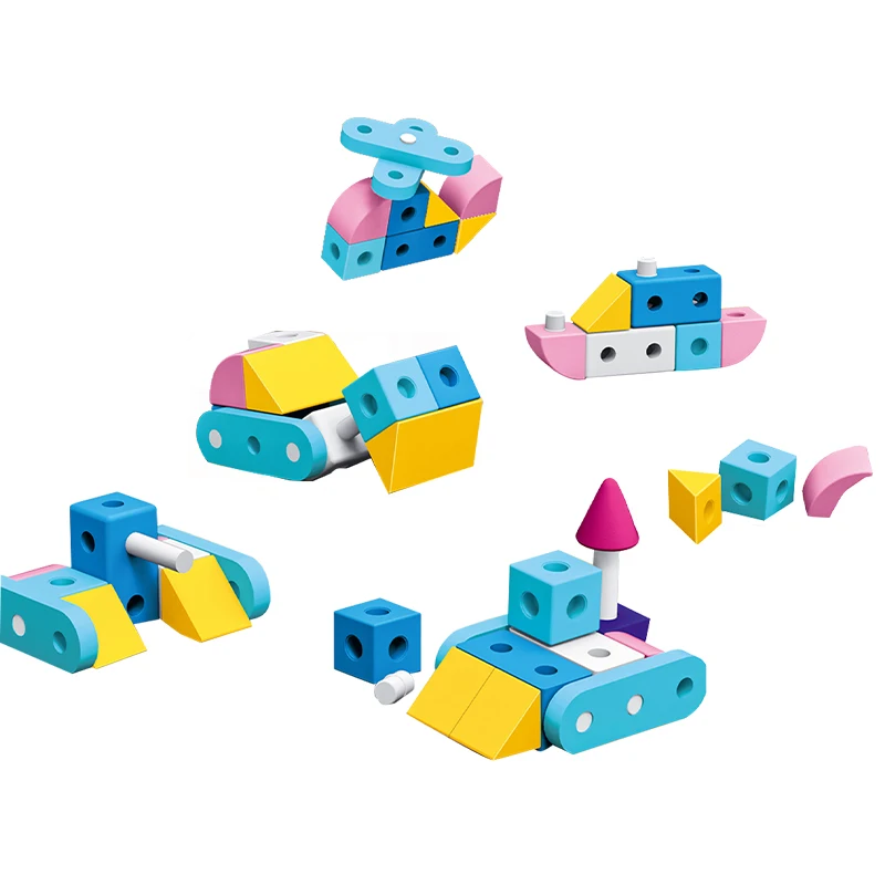 28pcs tank car scale model airplanes eva foam brick building blocks for kids toys