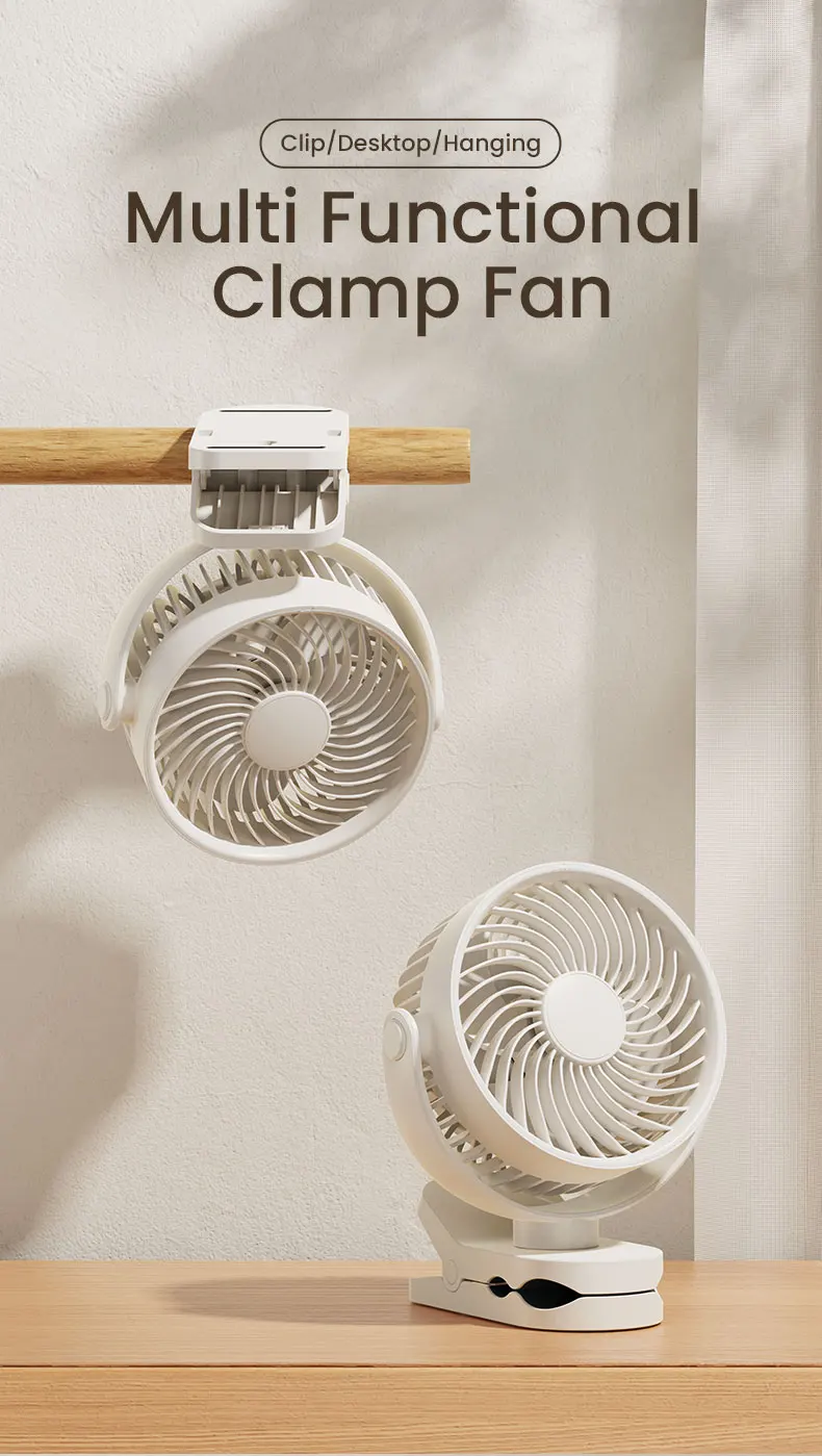 Usb Rechargeable Electric Fan, Portable, 5 V, Battery - detail 4