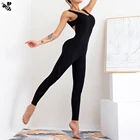Hot Women Clothes Women Bow Knot Jumpsuit Custom Hot Selling Backless 1 Piece Jumpsuit Women Yoga Clothes