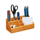 Office Organizer Multifunctional Office Desk Storage Stationery Bamboo Wooden Desk Organizer