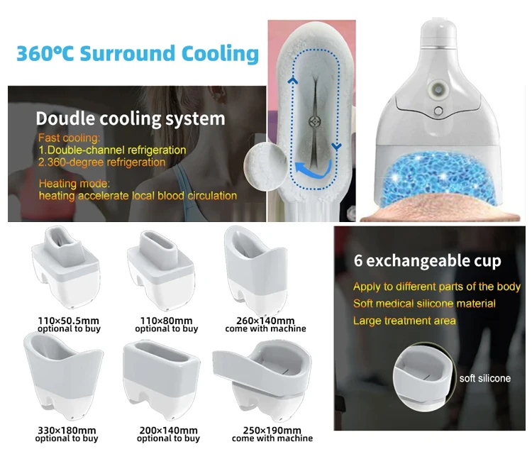 Cryolipolysis Fat Freezing + Ems Sculpting Machine 6 Fast Result Exercise Weight Loss Slimming Machine New Tech Rf Ems + Cryolipolysis Machine For Cellulite Removal Body Shape 2024