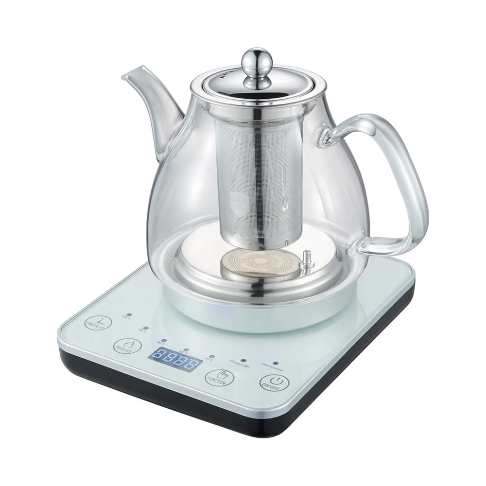 glass tea kettle with temperature control