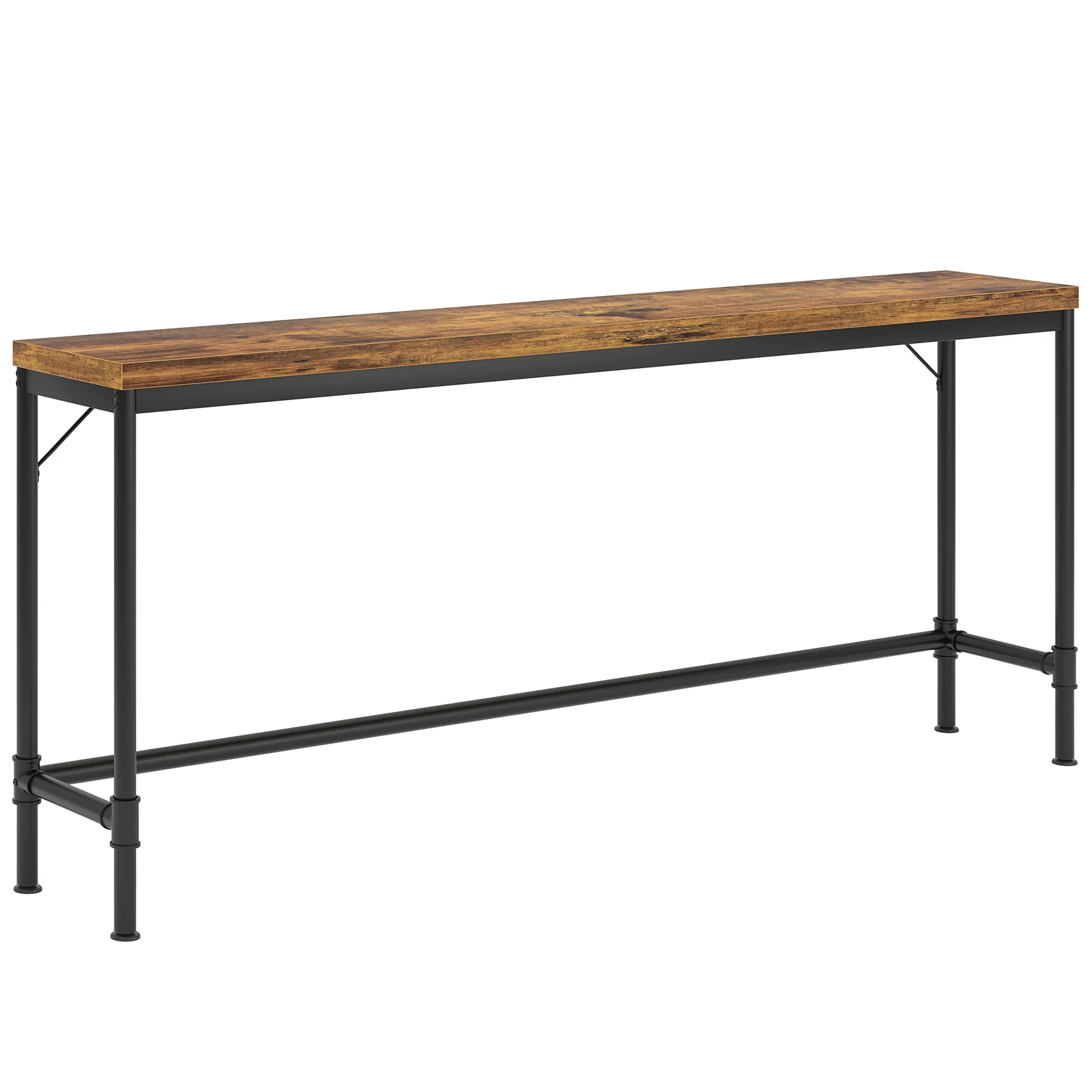 Home Decor Modern Entry Black Console Sofa Table Entryway Table With Heavy Duty Metal And Board