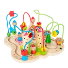 Activity OEM Kids Small Wooden Busy Wire Bead Maze Activity Cube Toy For Children Nursery In China