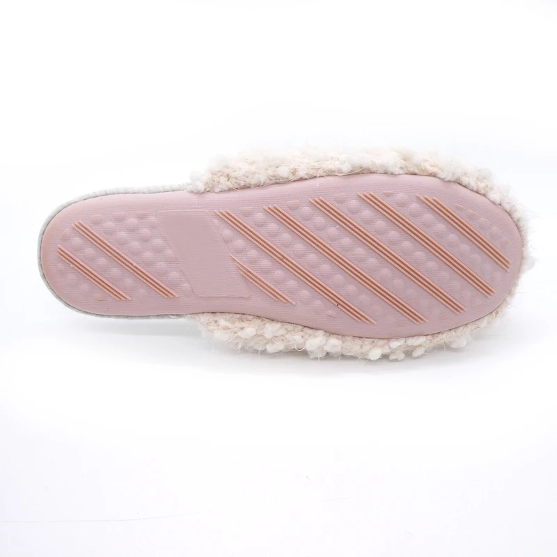 Fashionable soft TPR sole Indoor shoes Winter Fluffy Fuzzy Plush sandal for Women Lady home Slippers