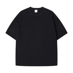 Low Moq Custom Print Oversize Men's T-shirts Summer Waffle Plus Size Men's T-shirts