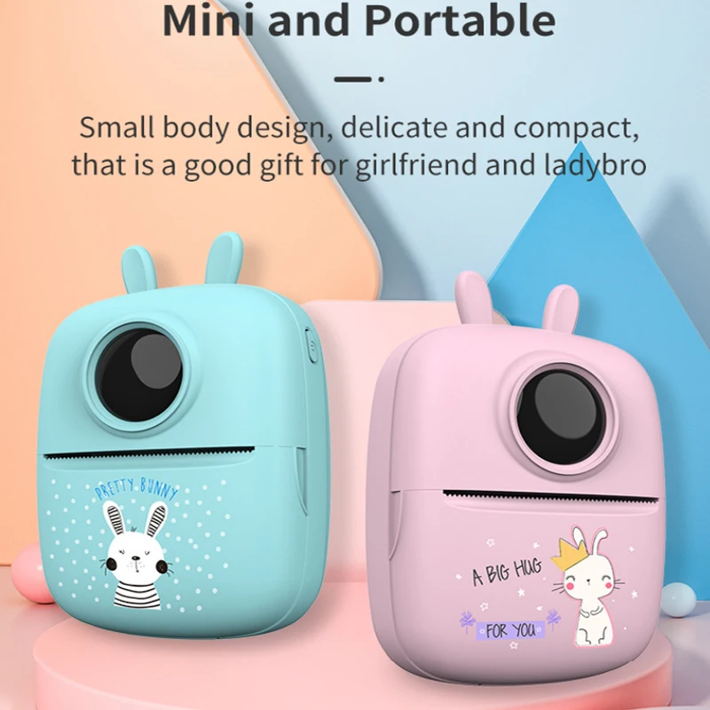 Mini Printer Portable Thermal Stickers Paper Inkless Bluetooth Wireless Impresora Android IOS Portable Label Printer