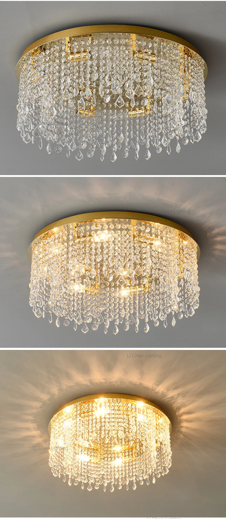 c0041 new design indoor decoration living room dining room modern led crystal ceiling lamp-1